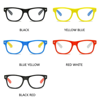 VCKA Novega Otroka Anti-modra Svetloba Silikonski Očala blagovne Znamke Otroci Mehko Okvir Buljiti Navaden Očala Otroci Oči Slave Eywear Moda