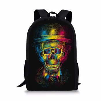 Heavy Metal lobanje Šolske torbe Nahrbtniki ortopedskih šolska torba torba za Fantje dekleta dijaki mochila escolar knjiga vrečko 2018