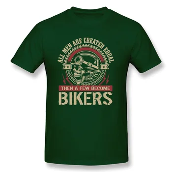 Vintage Motocikel Lobanje Rider Tshirt So Vsi Ljudje Ustvarjeni Enaki, Potem Nekaj Postati Kolesarji Poletnih Motocikla Vrhovi & Tees Nova