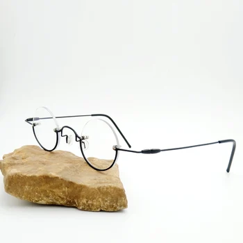 Vintage krog pol rimmed obravnavi očala okvir,Super majhni kovinski okviri ,Kratkovidnost Optični Recept Očala ОЧКИ