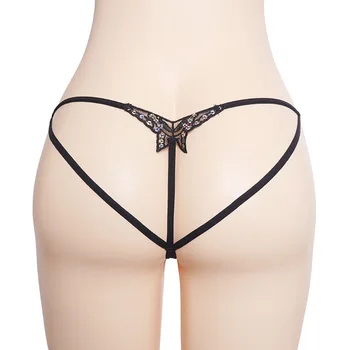 ženske pregleden spodnje perilo, spodnje hlače ženske hlačke seksi čipke metulj dame perilo sequins G strune tangice intimatewear