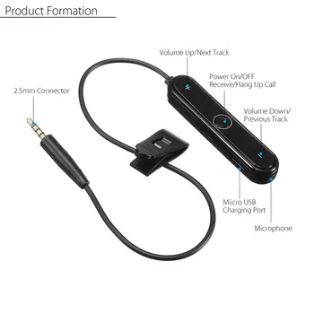 Bluetooth 5.0 A2DP v Stereo Adapter za Prostoročno uporabo Sprejemnika Za Bose QC25 Tiho Udobje QuietComfort 25 AE2 AE2I OE2 OE2I Slušalke