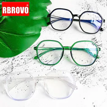 RBROVO 2021 Retro Ženske Kratkovidnost Očala Anti-modra Svetloba Ravno Ogledalo Očala Prevelik Okvir Kratkovidan Recept Očala