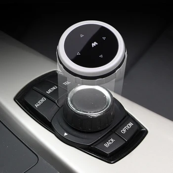 Univerzalni Avto Večpredstavnostna Gumb & Gumbi Zajema iDrive Nalepke DIY Dekoracija dodatna Oprema za BMW 1 2 3 5 7 Serija X1 X3 X5 X6