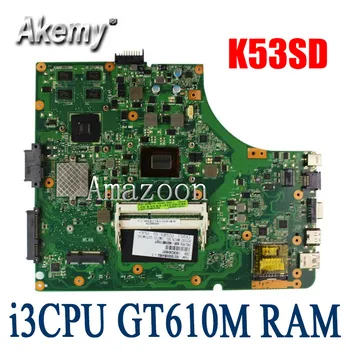 K53SD Motherboard REV:6.0 i3U GT610M RAM Za Asus K53SD A53S prenosni računalnik z Matično ploščo K53SD Mainboard K53SD Motherboard test OK