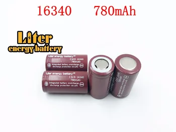 Liter energijo baterije 2pcs RCR 123 16340 780mAh 3,7 V Li-ion Polnilne Baterije Litijeve Baterije z Drobno Paket