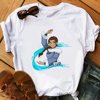 Avatar The Last Airbender Avatar Aang risanka tiskanje Majice s kratkimi rokavi ženske Poletje vrhovi Priložnostne modi Tshirt femme hip hop famale t-shirt