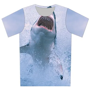 2020 Poletje Ženske/Moški Pisane Ribe Natisni T-shirt Morskih psov, Morskih Želv Dolphin Smešno Živali Design T shirt Fantje Dekleta Mladih Tshirts