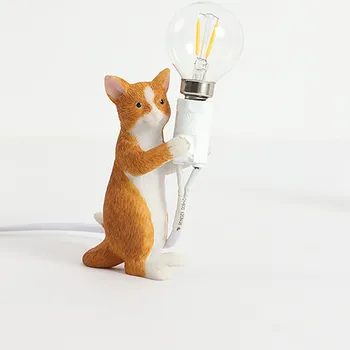 40# Nordijska Kreativen Mačka Svetlobe Dnevna Soba, Spalnica Živali namizne Svetilke Oblačili Dekorativni Cat-lučka za Nočno Razsvetljavo