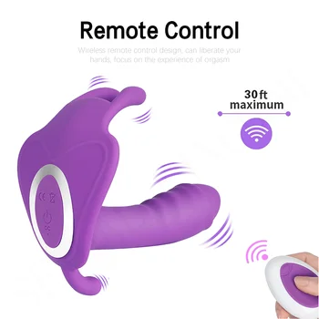 Brezžični Daljinski upravljalnik Modni Ženski Vibrator Tri točke Vibracije Klitorisa Analni G-spot Stimulator Silikonski Vibrator Seks Igrače