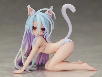 Ne Igra Nobene Življenje Bela figuric Mačka Ver Seksi Dekle Anime Model Igrače 11 cm
