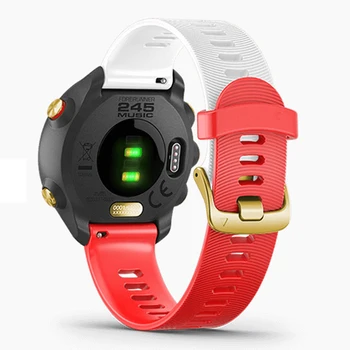 20 mm Šport Silikonski Watchband Trak za Garmin Forerunner 245 245M 645 Vivoactive 3 Smart Zapestnico Watch Band Pisane Manžeta