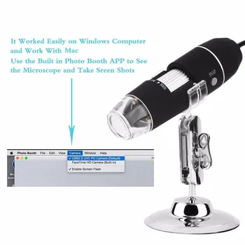 500 800 1000x USB Digitalni Mikroskop Fotoaparat Povečava Endoskop OTG z Stojalo za Samsung Android za Mobilne naprave Okno Radio