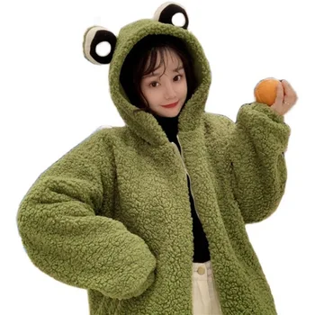 Lep Svoboden Jopico Pulover Ženske Oblazinjeni Jagnje Plašč s Kapuco Zimskih Oblačil Žensk Majica Bts Goth Anime Hoodie