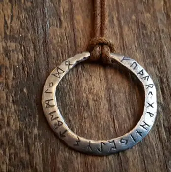 Kmečka obesek z Starejših Futhark rune viking ogrlica ljubimec darilo SanLan