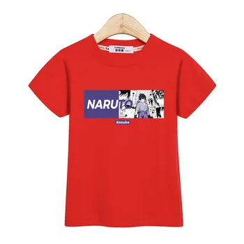 Otroci anime vrhovi Sasuke fantje t-shirt poletje najstnik kratek sleeve majica fashion tees otroci oblačila fant tshirt