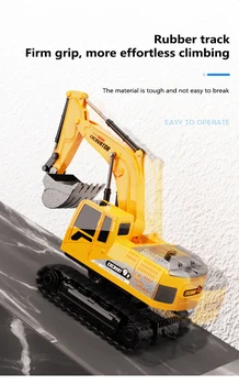 2020 Novo 6-kanalni zlitine daljinski upravljalnik kopač inženiring vozila simulacije kopač toy model otroška Božična darila