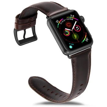 Pravega Usnja trak Za Apple watch band 44 mm 40 mm pravilno iwatch 42mm 38 mm zapestnica watchband za apple Gledati serije 5 4 3