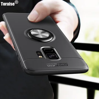 Toraise Za Samsung Galaxy S9 Plus Primeru Car Holder Stand Magnetni Nosilec Prst Prstan TPU Ohišje Za Samsung S9 Plus Opomba 9 Capa