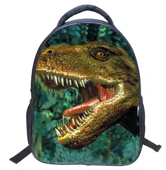 14 cm, Otrok, Živali, 3D Dinozaver Nahrbtnik Za Šolo Fantje Dekleta Natisnjeni Tyrannosaurus šolska torba Za Otroke Študent
