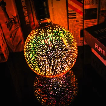 3D Dekoracijo Praznik Luči, Žarnica LED Lučka A60 ST64 G80 G95 G125 Žarnice Retro Ognjemet Lučka Božični Okraski, Svetilke