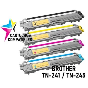 BROTHER TN-241 TN-245 Pack 4 toner, DCP-9020CDW, DCP-9022CDW, DCP-9015CDW, DCP-9017CDW HL-3140CW HL-3150CDW HL-3170CDW HL-3152CDW