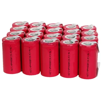 SC 18650 baterijo subc baterije polnilne nicd baterije zamenjava 1,2 v akumulator, 1800 mah moči banke