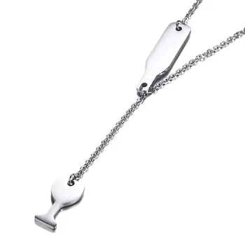 FXM TEE15 jekla ogrlica vroče prodajo priljubljenih single lady 11 mm ribe obliko jekla barvne ljubimec darilo za ženske, nakit