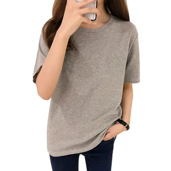 Ženske Kratek Rokav T-Shirt Moda za Ženske, O-vrat Vrhovi Trdna Ženska T-shirt majica