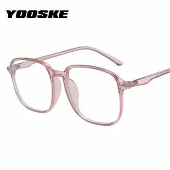 YOOSKE 2020 Anti Modra Svetloba Očal Okvir Moški Ženske Prevelik Kvadratnih Pregleden Očala Okvirji Jasno TR90 Računalnik Očala