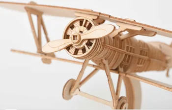 DIY 3D Lesene Puzzle Dvokrilno Letalo Drone Ura Avto Igrače Skupščine Model Lesa Obrti Kompleti za Mizo Dekoracijo za Otroke Otroci