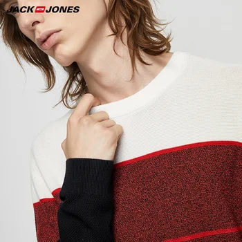 Jack Jones zimske moške kontrast barve, okoli vratu pulover pleten 219324524