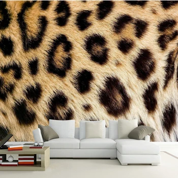 Osebno Prilagajanje Leopard Tiskanja 3D Photo Zidana Ozadje Restavracija Klubi KTV Bar Sodobna Moda Dekor De Papel Parede