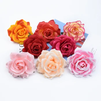 50/100 Kos umetne rastline okrasne rože steno božični venec poročni album, home decor svilenih vrtnic plastične rože