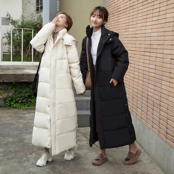 Vroče moda, dolge, čez kolena 2020 novo žensko zimsko jakno, korejska različica, mid-dolžina, svoboden in debelo, toplo žensk jacke