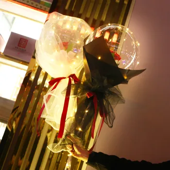 LED Luči Balon Palico Rojstni LED Rose Šopek Svetlobna Okrasite Božično Darilo Dekoracijo Stranka Poročno Dekoracijo #D3