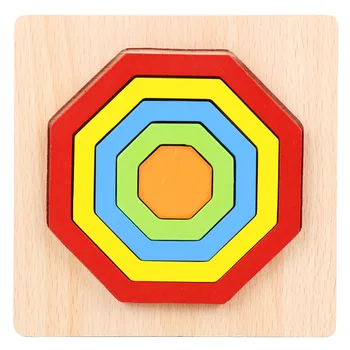 Baby Geometrijske Spoznavanja Lesene Igrače Puzzle Ploščo Ujemanje Baby Razsvetljenje Zgodnje Izobraževanje igrače M008