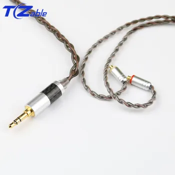 0.78 Pin DIY Slušalke Kabel Za POMENKE A2DC MMCX ie80 Hi-fi Slušalke nadgradnjo Kabel Eno Crystal pobakrena Srebrne Žice