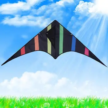 Nov Črn Trikotnik Kite Pisanimi Zmaji Letijo Igrače Za Otroke na Prostem, Igrajo Letenje Zmaj Z Ročajem In 30 m Linije