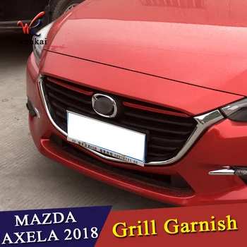 Za Mazda 3 Axela BM 2017 2018 Spredaj Radiator Mesh Mrežico Žara Kritje Trim Vstavite Modeliranje Okrasimo Stražar Avto Styling