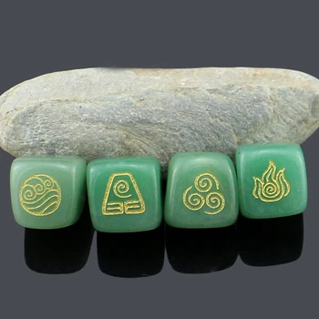 Ogenj / Zrak / Voda / Zemlja rune vzorec reiki, prerokovanje energije kamen obesek okraski, verske igre fortune-pove, rune