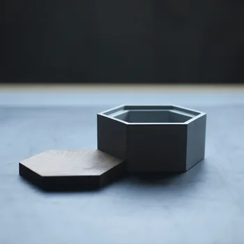 Cement škatla za shranjevanje silikonsko plesni konkretne predloge s pokrovom plesni kvadratni krog šestkotnik polje plesni