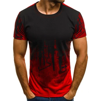 Najnovejše 3D Tiskanih Prikrivanje T-Shirt Črnilo Narišite Vzorec Kratek Rokav Poletje Quick dry Priložnostne Tees Modni O-Vratu moška T-shirt majica