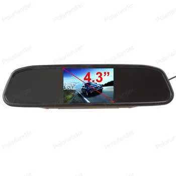 Vroče!! HD 4.3 palčni Parkiranje Pomoč Avto Hrbtni Zaslon TFT LCD Avto Rearview Mirror Zaslon