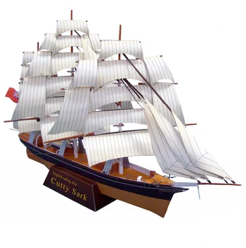Candice guo! 3D puzzle papir model DIY igrača angleški plovbo ladje Cutty Sark čoln, ročno delo, rojstni dan Božično darilo 1pc