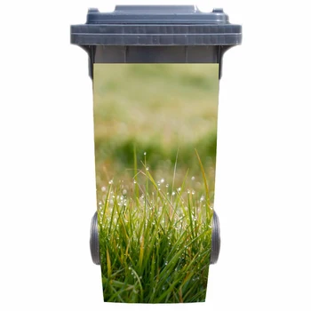 DIY 3D travo izmenljive Nepremočljiva Nalepke, Nalepke za Smeti koš za smeti lahko Zajema nalepko plakat 120liter 240liter