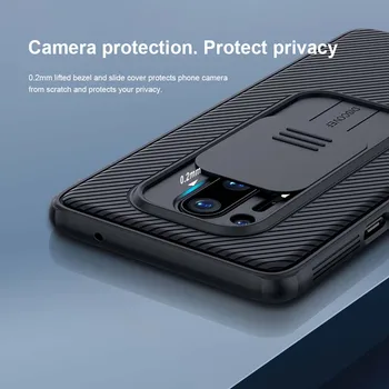 Za OnePlus 8 Primeru Gumirani TPU Fotoaparat Zaščite Ohišje Z drsnim pokrovčkom чехол Za En Plus 8 Pro Nillkin CamShield Primeru