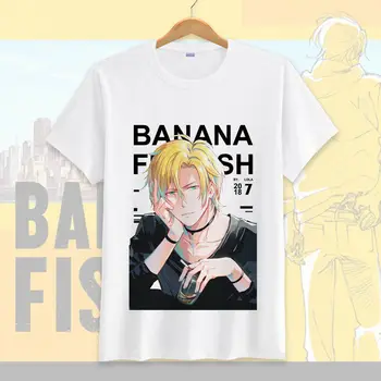 Anime Banana Ribe Bliskavice Ris Priložnostne Kratek Rokav T Shirt Unisex Vrhovi Tee B6K3