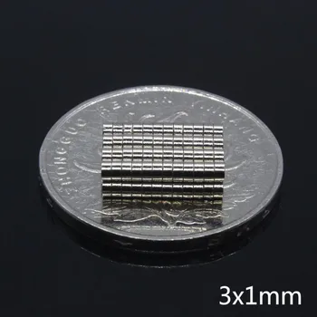 200Pcs 3x1 mm Disk Majhni magneti, Magnetni N35 Super Močan Močan Redke Zemlje Neodim Magnet 3*1 močan magnet