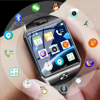 Reloj DZ09 Bluetooth Smart Watch Moških Busiess Za Android, IOS, Digitalna Ura, Ženske 2G GSM KARTICE TF Kartica, Zaslon na Dotik, Pametne Ure